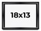 18x13 Modern Shadow Box 1.5" Depth Black Picture Frame - UV Acrylic, Backing, Hanging Hardware